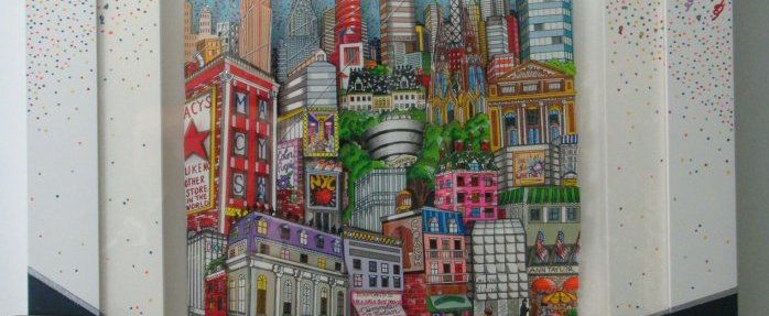 Charles Fazzino : Traffic Jamin on Madison Avenue Original 81X68cm - Courtesy Galerie Art et emotion